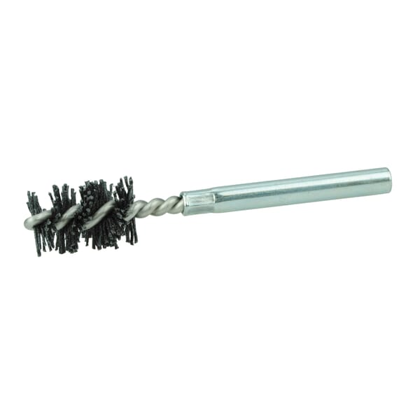 Burr-Rx Bore-Rx 22614 Power Tube Brush, 18 mm Dia x 1 in L, 3-1/2 in OAL, 0.026 in Dia Filament/Wire, Nylon/Ceramic Fill