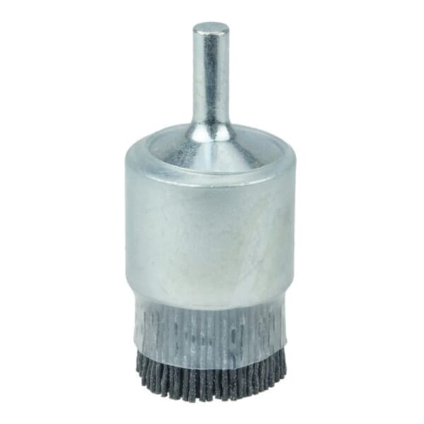 Burr-Rx 86097 Coated Cup End Brush, 1 in Dia Brush, Banded/Crimped, 0.055 in Dia Filament/Wire, Nylon Fill, 1/4 in L Trim