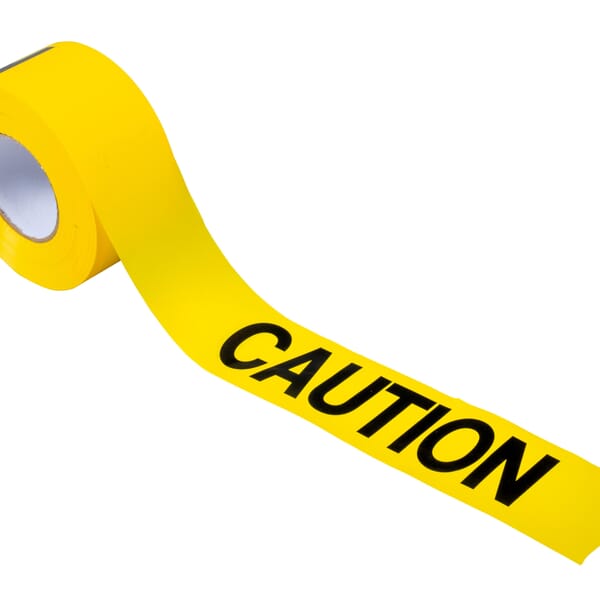 C.H.Hanson 16000 Standard Grade Barricade Safety Tape, Yellow, 1000 ft L x 3 in W, Caution Legend, PVC