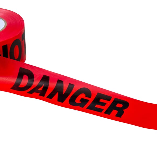 C.H.Hanson 16005 Standard Grade Barricade Safety Tape, Red/Black, 1000 ft L x 3 in W, Danger Do Not Enter Legend, Polyethylene