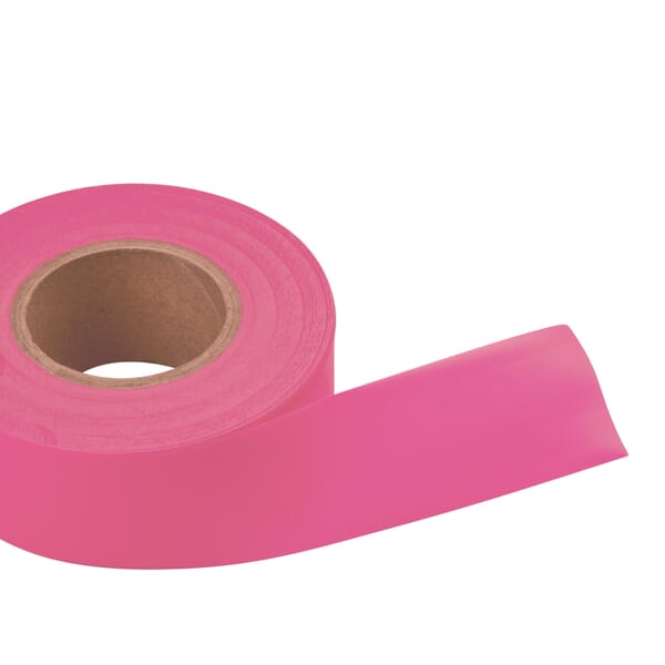 C.H.Hanson 17003 Flagging Tape, Fluorescent Pink, 150 ft L x 1-3/16 in W, PVC