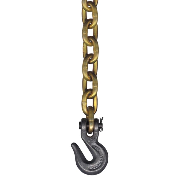 Lift-All 16005L Long Link Binder Chain, Clevis Grab Link, 5/16 in Trade, 70 Grade, 20 ft L, 4700 lb Load