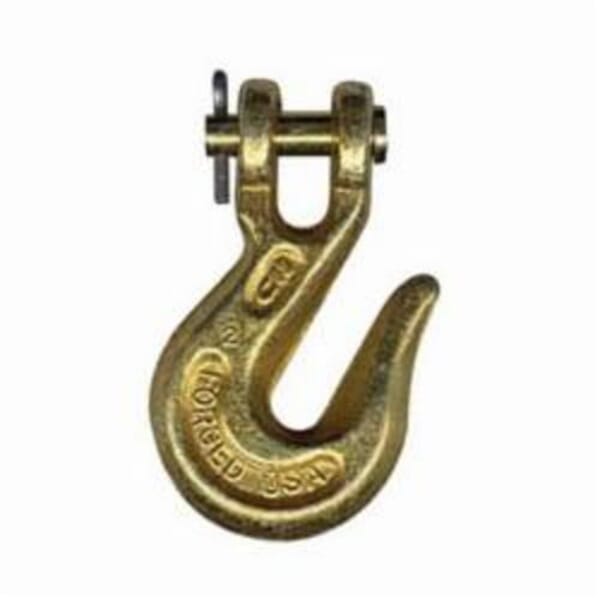 CM 62373 Grab Hook, 3/8 in Trade, 6600 lb Load, 70 Grade, Clevis Attachment, Carbon Steel