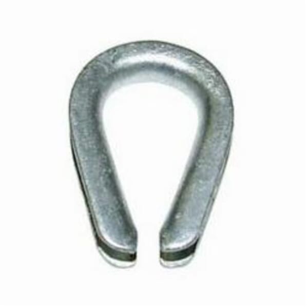 CM 87906 Heavy Duty Wire Rope Thimble, 3/4 in, Steel, Hot Dipped Galvanized
