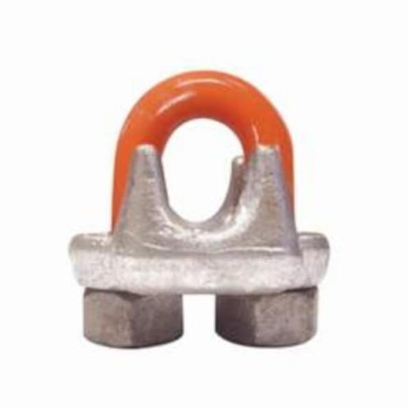 CM M246 Wire Rope Clip, 1/4 in Dia, Forged Steel, 2 Clips, 4-3/4 in Rope Turn Back