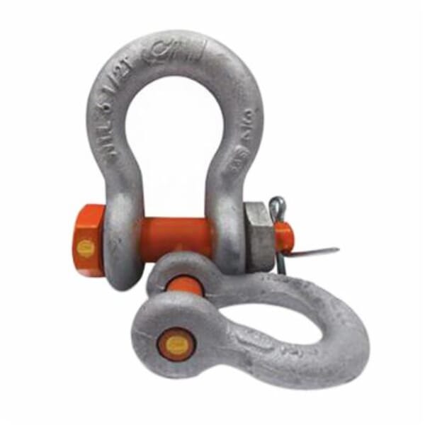 CM M651P Anchor Shackle, 9000 lb Load, 5/8 in, 3/4 in Screw Pin, Orange Powder Coated