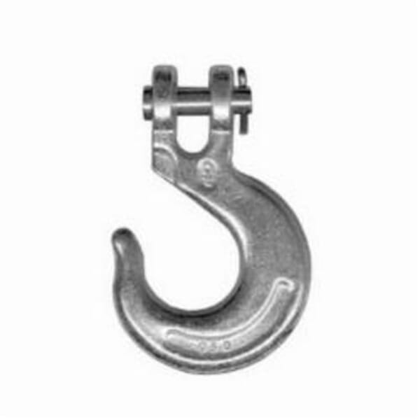 CM M904L Big Orange Slip Hook, 1/4 in Trade, 2600 lb Load, 43 Grade, Clevis Attachment, Carbon Steel