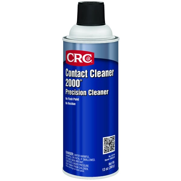 CRC 02140 2000 Non-Flammable Precision Contact Cleaner, 16 oz Aerosol Can, Faint Ethereal Odor/Scent, Clear, Liquid Form