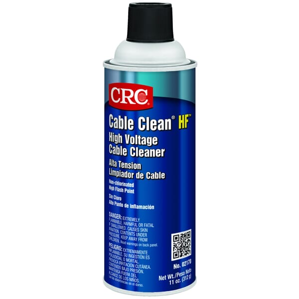CRC 02170 Cable Clean HF High Voltage Non-Flammable Cable Cleaner, 16 oz Aerosol Can, Liquid Form, Slight Hydrocarbon, Clear