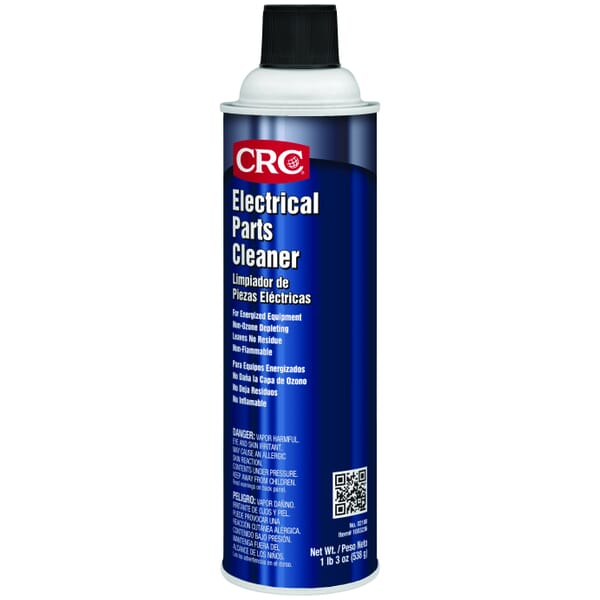CRC 02180 Non-Flammable Electrical Parts Cleaner, 20 oz Aerosol, Liquid Form, 90 to 100% Tetrachloroethylene, 1 to 5% Carbon Dioxide, Clear