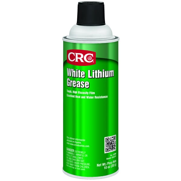 CRC 03080 Extremely Flammable Lithium General Purpose Grease, 16 oz Aerosol Can, Viscous Grease Form, Off-White, 0 to 300 deg F