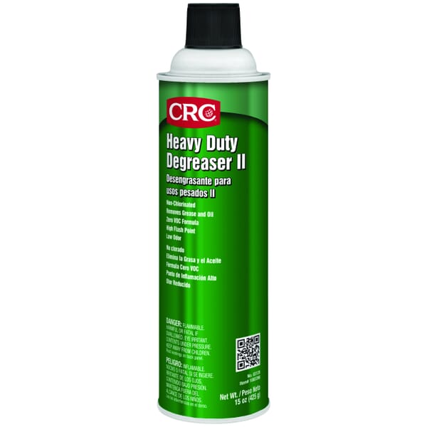 CRC 03120 Degreaser II Heavy Duty Non-Chlorinated Degreaser, 20 oz Aerosol Can, Slight Hydrocarbon Odor/Scent, Clear/White, Liquid Form