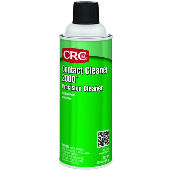 CRC 03150 2000 Non-Flammable Precision Contact Cleaner, 16 oz Aerosol Can, Faint Ethereal Odor/Scent, Clear, Liquid Form