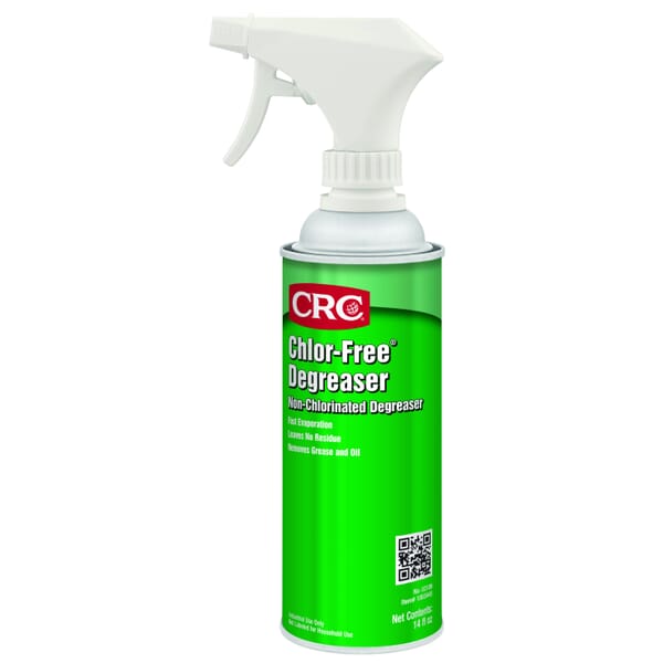 CRC 03189 Chlor-Free Extremely Flammable Heavy Duty Non-Chlorinated Degreaser, 16 oz Non-Aerosol Spray Can, Mild Solvent Odor/Scent, Clear Water White, Liquid Form