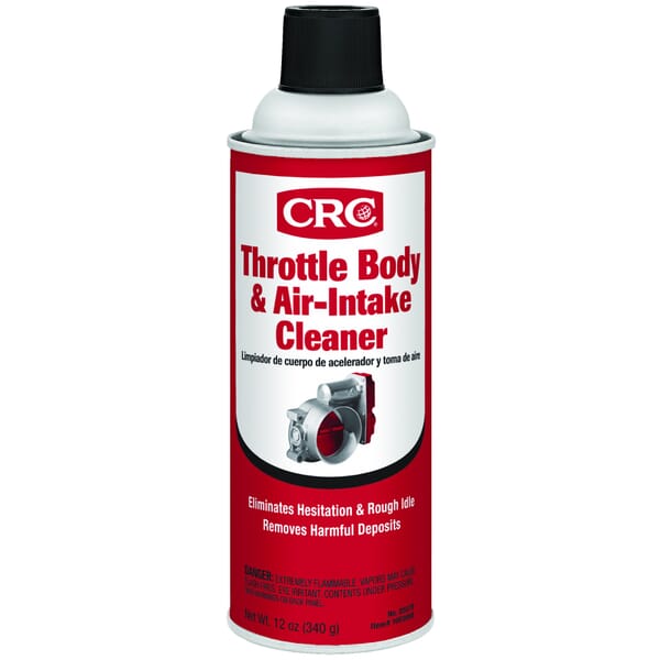 CRC 05078 Extremely Flammable Throttle Body and Air Intake Cleaner, 16 oz Aerosol Can, Liquid, Clear Colorless, Ketone