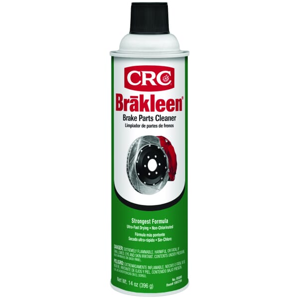CRC 05088 Brakleen Extremely Flammable Non-Chlorinated Organic Solvents/Alcohol Brake Parts Cleaner, 20 oz Aerosol Can, Liquid, Clear, Solvent