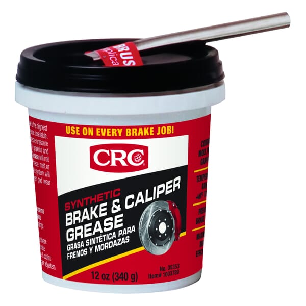 CRC 05353 Brake Caliper Non-Flammable Synthetic Grease, 12 oz Tub, Semi-Solid Grease Form, Dark Gray, -30 to 600 deg F
