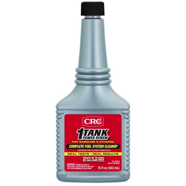 CRC 05815 Power Renew Combustible Fuel System Cleanup, 16 oz Bottle, Liquid Form, Clear/Yellow