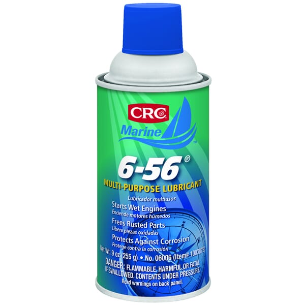 CRC 06006 6-56 Flammable Wet Film Multi-Purpose Lubricant, 12 oz Aerosol Can, Liquid Form, Clear/Blue/Green, 0.8187