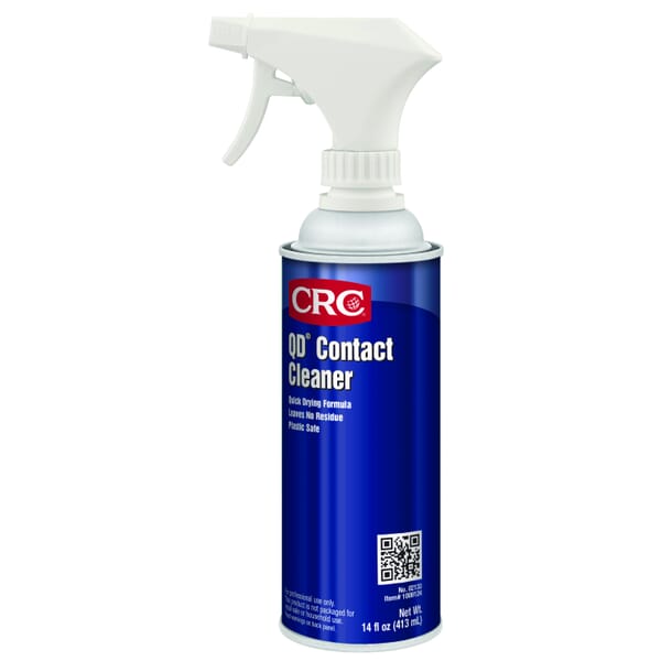CRC 02133 QD Extremely Flammable Contact Cleaner, 16 oz Aerosol Can, Solvent Odor/Scent, Clear, Liquid Form
