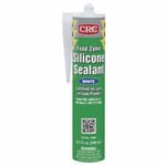 CRC 14082 Curing Food Zone Non-Flammable Silicone Sealant, 10.1 oz Cartridge, White, Hydroxyl-Terminated Polydimethylsiloxane, Silica Base