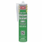 CRC 14087 Curing Food Zone Non-Flammable Silicone Sealant, 10.1 oz Cartridge, Gray, Hydroxyl-Terminated Polydimethylsiloxane, Silica Base