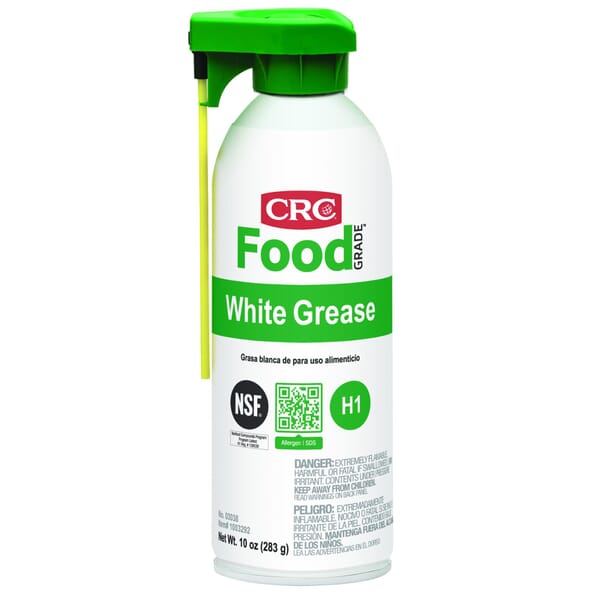 CRC 03038 Extremely Flammable Grease, 16 oz Aerosol Can, Liquid Form, White Cream, 0 to 450 deg F