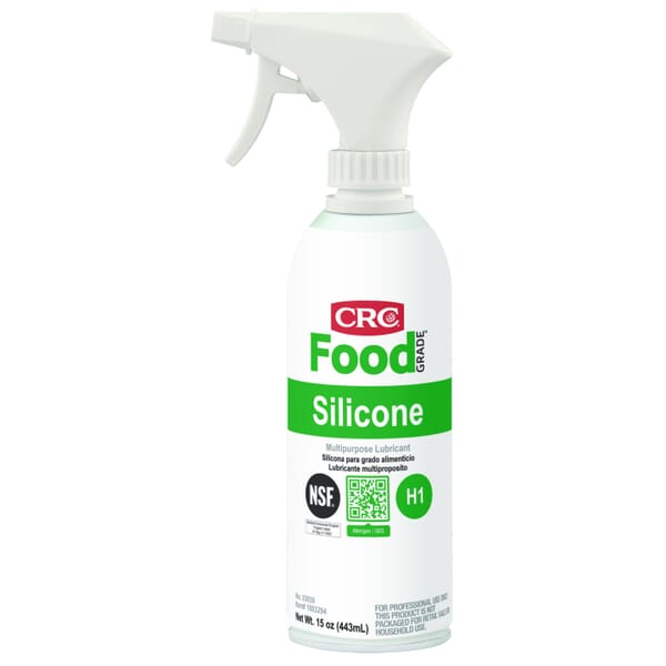 CRC 03039 Dry Film Extremely Flammable Multi-Purpose Silicone Lubricant, 16 oz Spray Bottle, Liquid Form, Clear/Water White, -40 to 400 deg F
