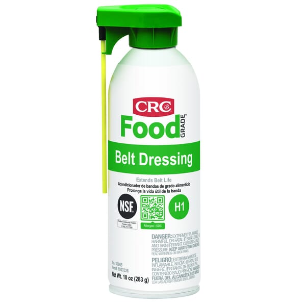 CRC 03065 Extremely Flammable Synthetic Belt Dressing Lubricant, 16 oz Aerosol Can, Liquid, Light Amber, Mild Solvent
