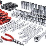Crescent CTK180 Professional Tool Set, 1/4, 3/8 in Drive, 180 Pieces, Alloy Steel