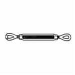 Campbell 6250302 780-G Turnbuckle, Eye/Eye, 5/16 in Thread, 800 lb Working, 4-1/2 in Take Up, 9-7/16 in L Close, Drop Forged Carbon Steel