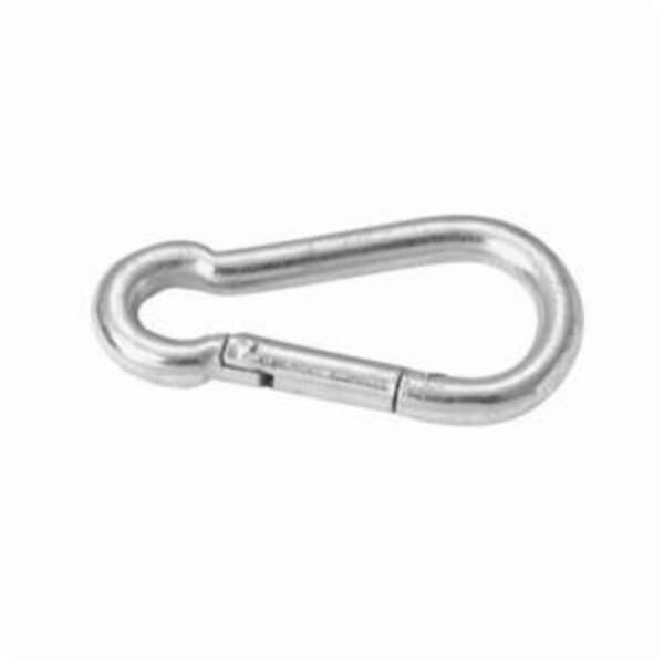 Campbell T7645026V Spring Snap Link, 3/8 in, 2.74 in L, 0.43 in, 160 lb, Zinc Plated