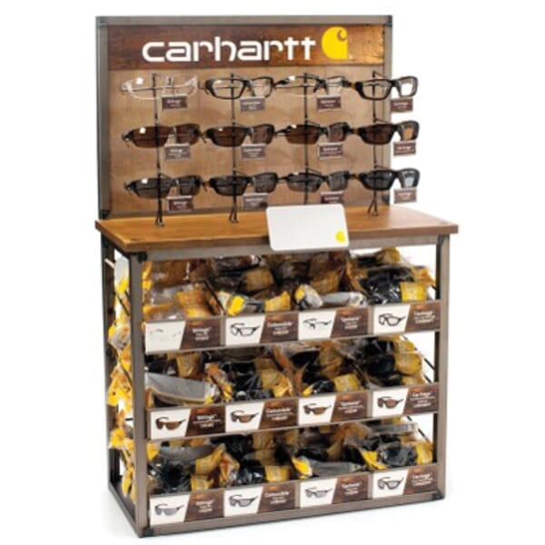 Carhartt CHBD144 Bulk Display With Interchangeable Bin Labels and Adjustable Mirror, 41 in H x 14 in W