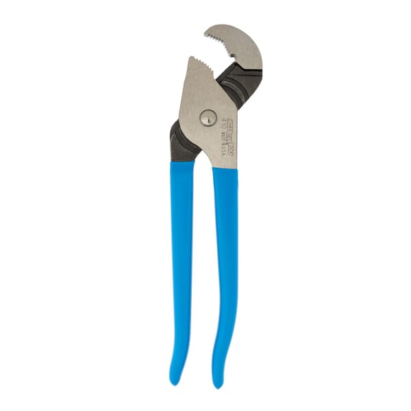 Channellock 410 Double Tongue and Groove Plier, 1.12 in Nominal, 1.12 in L x 0.44 in THK C1080 High Carbon Steel Straight Jaw, 9-1/2 in OAL