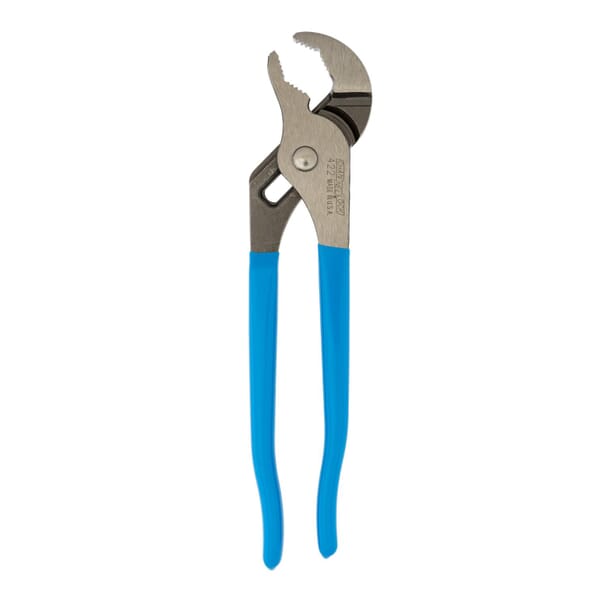 Channellock 422 Groove Joint Plier, 1-1/2 in Nominal, 1.12 in L x 0.47 in THK 1080 High Carbon Steel V-Shape Jaw, 9-1/2 in OAL