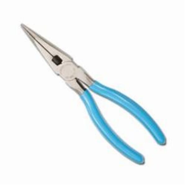 Channellock 317 Long Nose Side-Cutting Plier With Cutter, 2.36 in L x 0.87 in W, Cross Hatched Teeth Carbon Steel Jaw, 8 in OAL