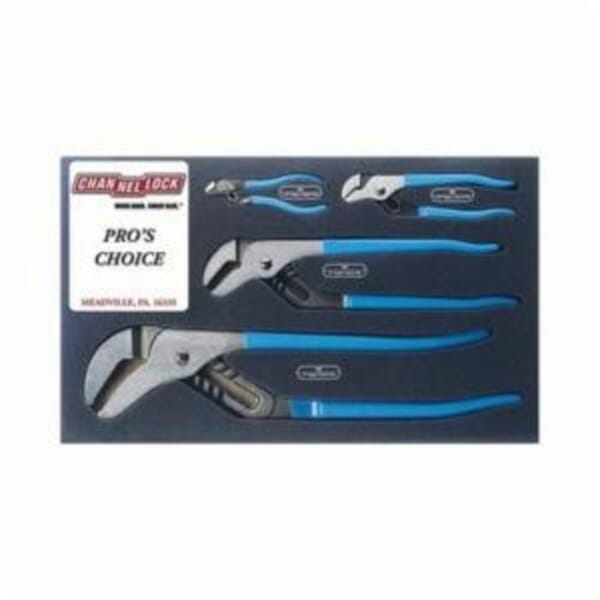 Channellock PC-1 Plier Set, Tongue and Groove, 4 Pieces, ASME B107