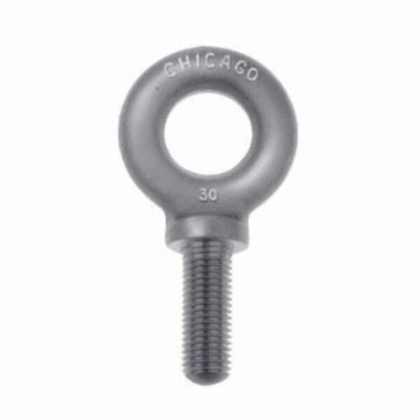 Chicago Hardware 12825 4 Shoulder Pattern Threaded Machinery Eye Bolt, 5/16 in, 1-1/8 in L Shank, Heat Treated Drop Forged Steel
