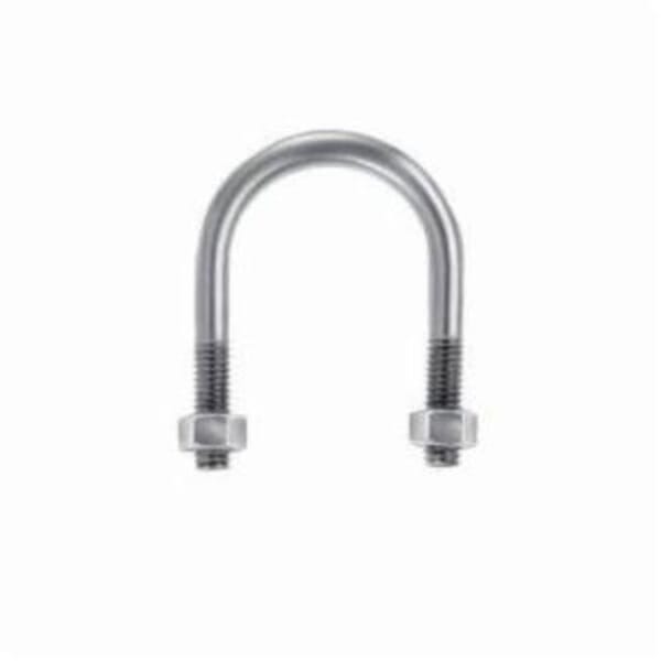 Chicago Hardware 50086 9 21 Series Round Bend U-Bolt, 3/8-16, 2-5/8 in L Inside x 2 in W Inside, Low Carbon Steel, Zinc Plated