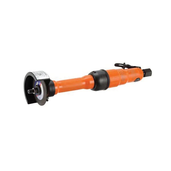 Cleco 25GELC-180-W3T3 Extended Pneumatic Horizontal Grinder, 3 in Dia Wheel, 1.4 hp, 30 cfm Air Flow, 90 psi, Tool Only