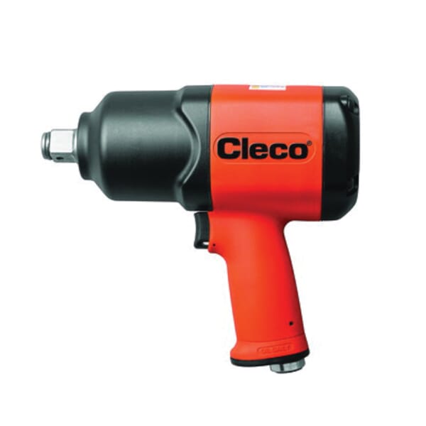 Cleco CV-750P CV Series Variable Speed Pneumatic Impact Wrench, 3/4 in Drive, 200 to 1300 ft-lb Torque, 8.7 in OAL, 64 scfm Short Run Air Consumption
