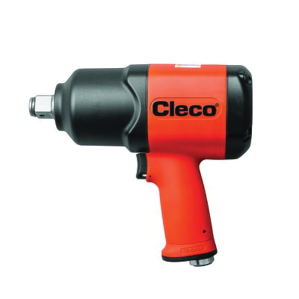 Cleco CV-750P-8 CV Series Variable Speed Pneumatic Impact Wrench, 1 in Drive, 200 to 1300 ft-lb Torque, 9.1 in OAL, 64 scfm Short Run Air Consumption