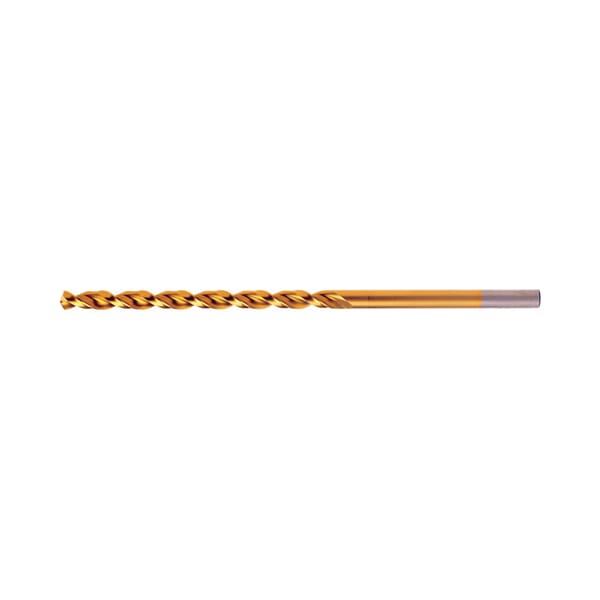 Cleveland Q-CO C16904 2575-TN Tapered Length High Performance Drill, 23/64 in Drill - Fraction, 0.3594 in Drill - Decimal Inch, 6-3/4 in OAL, M42 HSS-Co 8, TiN Coated
