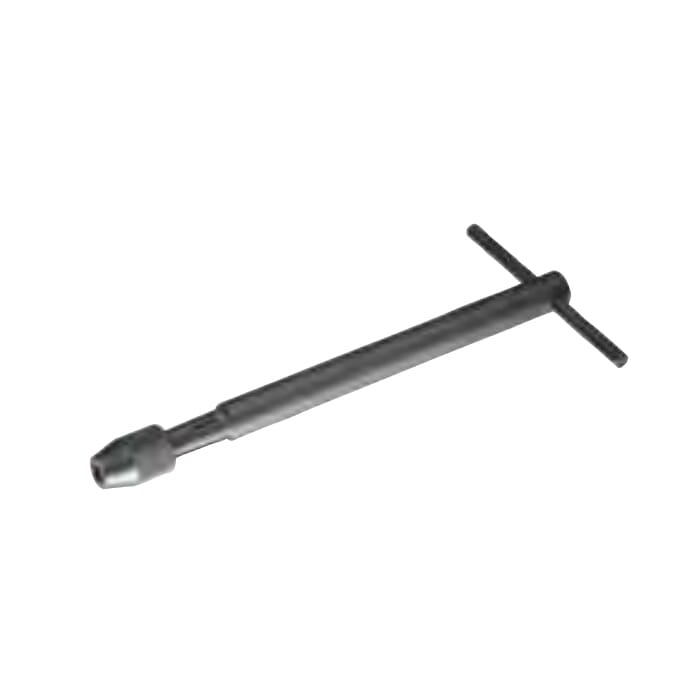 Cleveland C67212 245 Long Shank Tap Wrench, 1/16 to 1/4 in Tap, Non-Ratcheting, 8-3/4 in L, Steam Oxide, T-Handle Handle