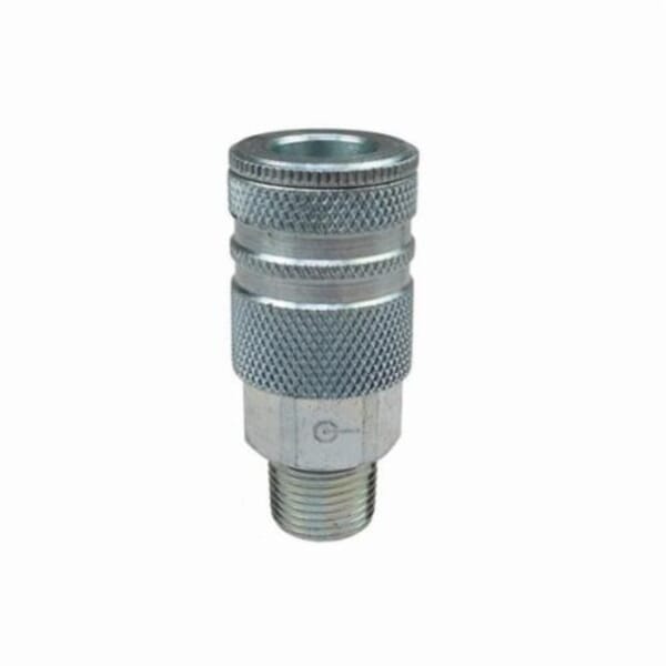 Coilhose 587 Coilflow Manual Industrial Type 58 Manual Industrial Hose Coupler, 3/8 x 1/2 in Nominal, Quick Disconnect Coupler x FNPT, 300 psi Pressure, Steel, Domestic