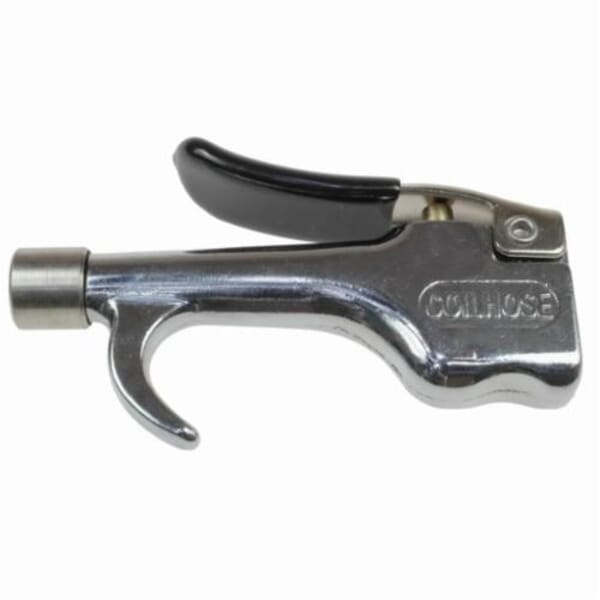 Coilhose 600-ST Blow Gun, Tamperproof Safety Tip, 150 psi Working, 1/4 in FNPT Inlet x 1/8 in FNPT Outlet Thread, Die Cast Zinc, Import