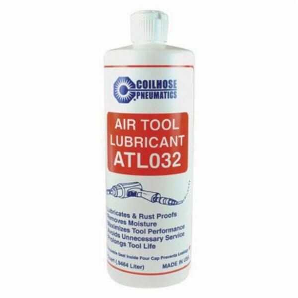 Coilhose ATL032-P12 Air Tool Lubricant, 32 oz Flip Top Bottle, Petroleum Odor/Scent, Liquid Form, Yellow