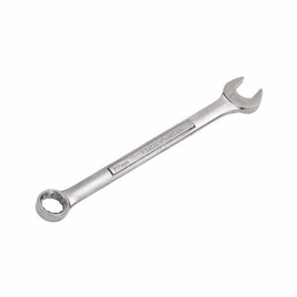 Craftsman 9-42922 Combination Wrench, 22 mm, 12 Points, 15 deg Offset, 11.17 in OAL, Alloy Steel, Polished Chrome/Nickel Plated
