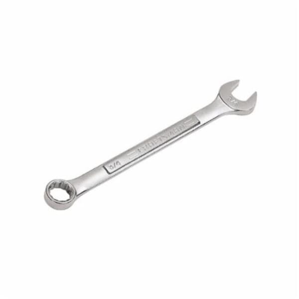 Craftsman 9-44701 Combination Wrench, 3/4 in, 12 Points, 15 deg Offset, 9.6 in OAL, Alloy Steel, Polished Chrome/Nickel Plated