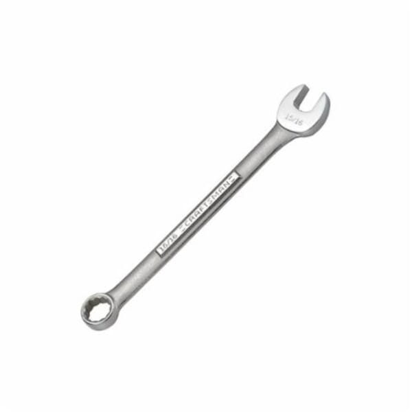Craftsman 9-44704 Combination Wrench, 15/16 in, 12 Points, 15 deg Offset, 12-1/2 in OAL, Alloy Steel, Polished Chrome/Nickel Plated